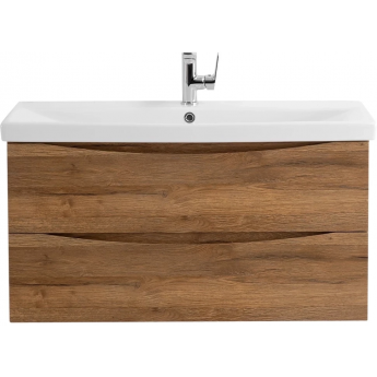 База под раковину подвесная BELBAGNO MARINO-CER-MINI-1000-2C-SO-RR-P с двумя выкатными ящиками 996x390x500