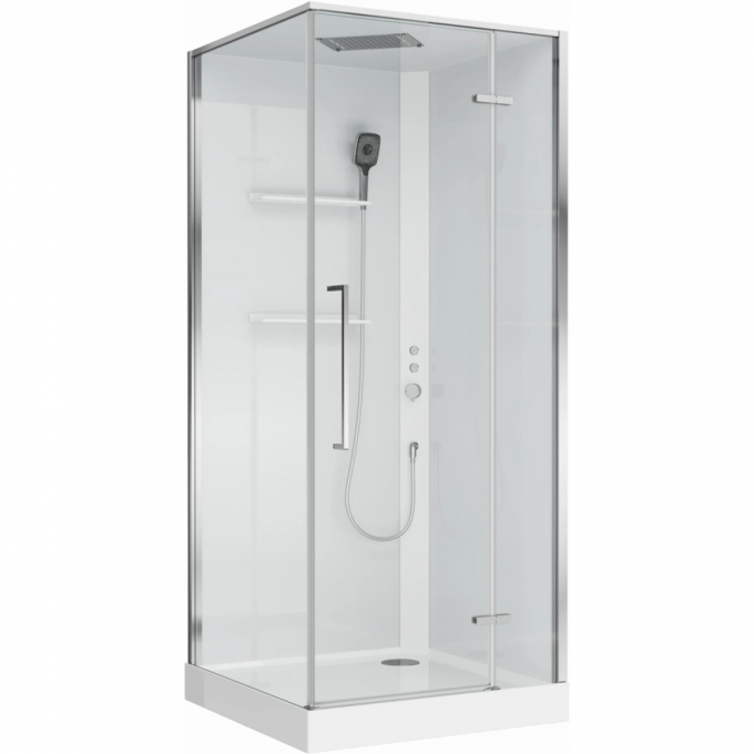 Душевая кабина BELBAGNO UNO 90x90x212,5 см R UNO-CAB-A-1-90-C-Cr-Bi-TOP-R