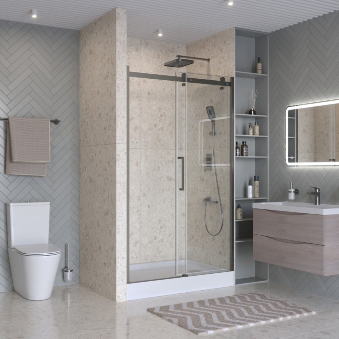 Душевая дверь BELBAGNO MARINO-2-BF-1-140-C-GM Душевая дверь BELBAGNO MARINO-2-BF-1-140-C-GM