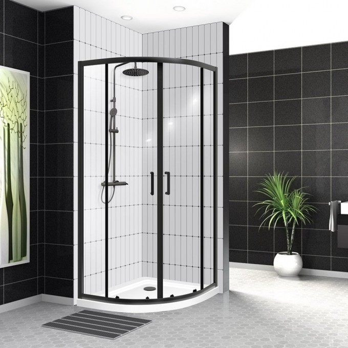 Душевой уголок 89,5x89,5 см BELBAGNO UNO-195-R-2-90-C-NERO