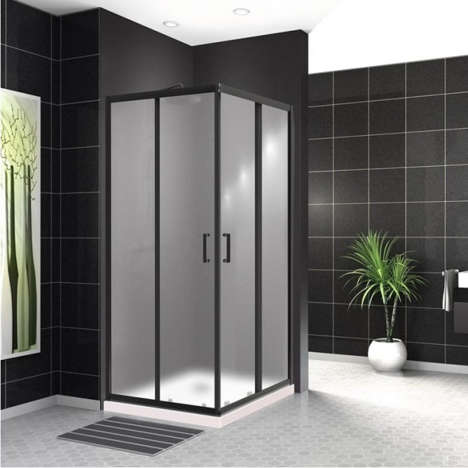 Душевой уголок 90x90 см BELBAGNO UNO-195-A-2-90-P-NERO