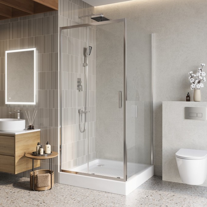 Душевой уголок BELBAGNO LUCE-A-1-100/100-C-Cr