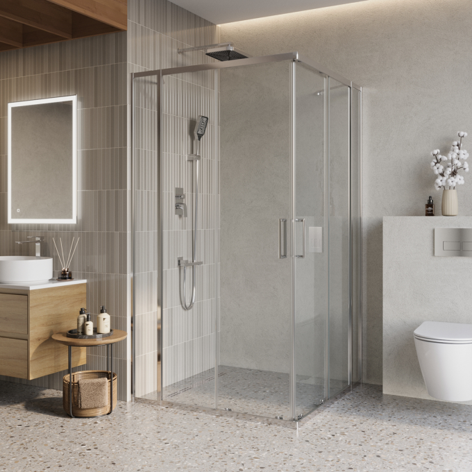 Душевой уголок BELBAGNO LUCE-A-22-80+25-C-Cr Душевой уголок BELBAGNO LUCE-A-22-80+25-C-Cr
