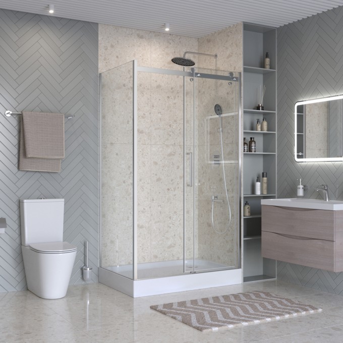 Душевой уголок BELBAGNO MARINO-2-AH-1-140/80-C-Cr Душевой уголок BELBAGNO MARINO-2-AH-1-140/80-C-Cr