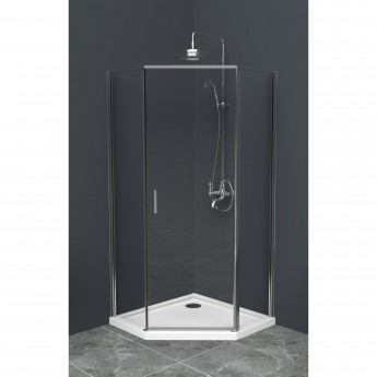 Душевой уголок BELBAGNO UNO-195-P-1-100-C-Cr