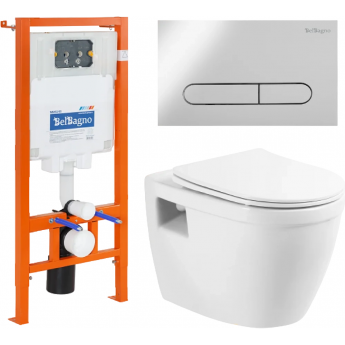 Комплект 4 в 1 унитаз, инсталляция, кнопка смыва, крышка-сиденье BELBAGNO Комплект 4 в 1 унитаз, инсталляция, кнопка смыва, крышка-сиденье BELBAGNO