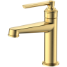 Смеситель для раковины BELBAGNO без донного клапана, золотой матовый BOHEME-LVM-BORO-W0