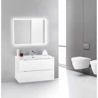 Тумба со столешницей и раковиной BELBAGNO ETNA100BL-KEPMGL-1302-SET