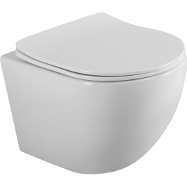 Унитаз подвесной BELBAGNO UNO 2.0 BB7306CHR/SC безободковый с сиденьем дюропласт soft close Унитаз подвесной BELBAGNO UNO 2.0 BB7306CHR/SC безободковый с сиденьем дюропласт soft close