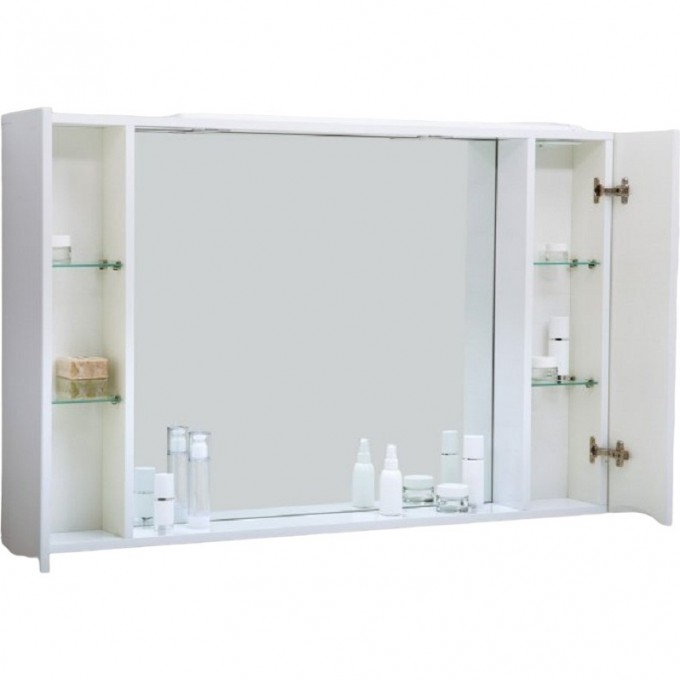 Зеркальный шкаф 120x75 см Bianco Lucido BELBAGNO MARINO MARINO-SPC-1200/750-2A-BL-P