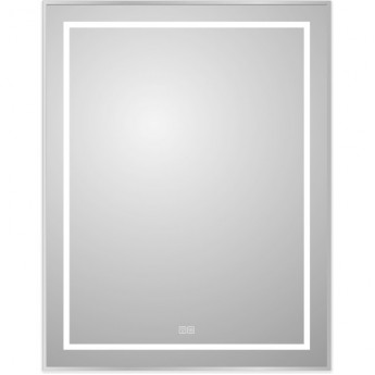 Зеркало BELBAGNO KRAFT SPC-KRAFT-700-900-LED-TCH-WARM в алюминиевой раме со встроенным светильником, 700x32x900 мм