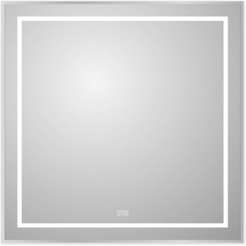 Зеркало BELBAGNO KRAFT SPC-KRAFT-900-800-LED-TCH-WARM в алюминиевой раме со встроенным светильником, 900x32x800 мм