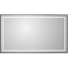 Зеркало BELBAGNO SPC-KRAFT-1400-800-LED-TCH-WARM-NERO в алюминиевой раме со встроенным светильником, сенсорным выключателем и подогревом, 1400x32x800