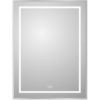 Зеркало BELBAGNO SPC-KRAFT-600-800-LED-TCH-WARM в алюминиевой раме со встроенным светильником, сенсорным выключателем и подогревом, 600x32x800