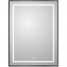 Зеркало BELBAGNO SPC-KRAFT-600-800-LED-TCH-WARM-NERO в алюминиевой раме со встроенным светильником, сенсорным выключателем и подогревом, 600x32x800